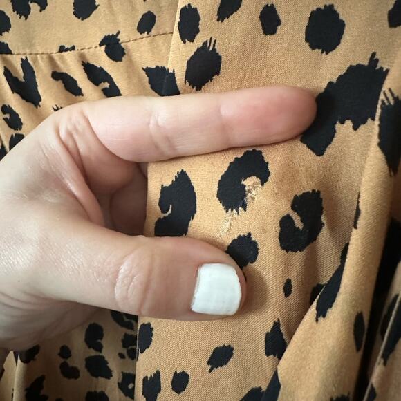 Nicholas Leopard Print Tie Front Silk Maxi Dress - Picture 9 of 10